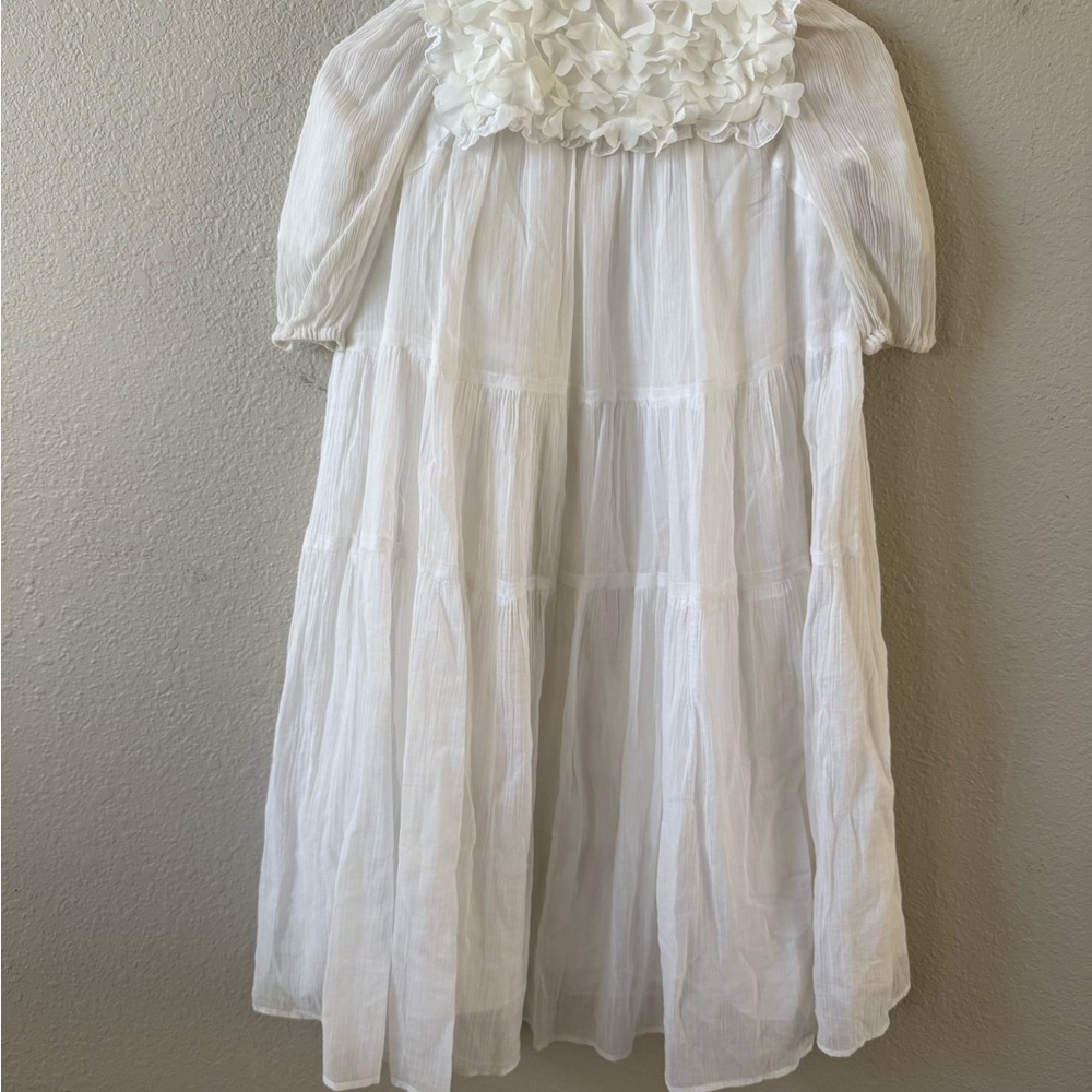 Mimisol White Ruffled Button-Down Dress - Picture 4 of 6